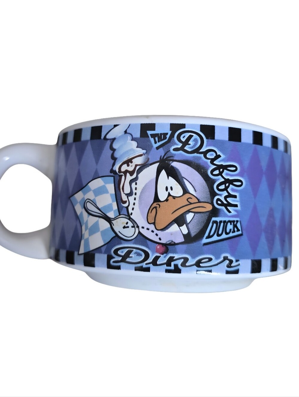 🦆Daffy Duck Diner Ceramic Mug - Purple Graphic